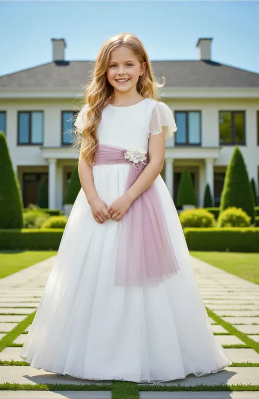 Vestido niña Comunión liláceo
