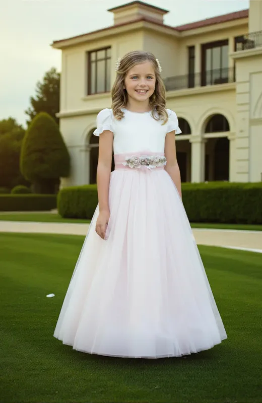 Vestido niña Comunión rosa