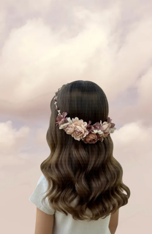 Corona niña Comunión rosada Turpial