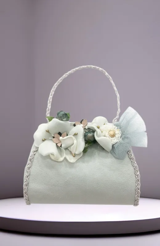 bolsito niña ceremonia verde
