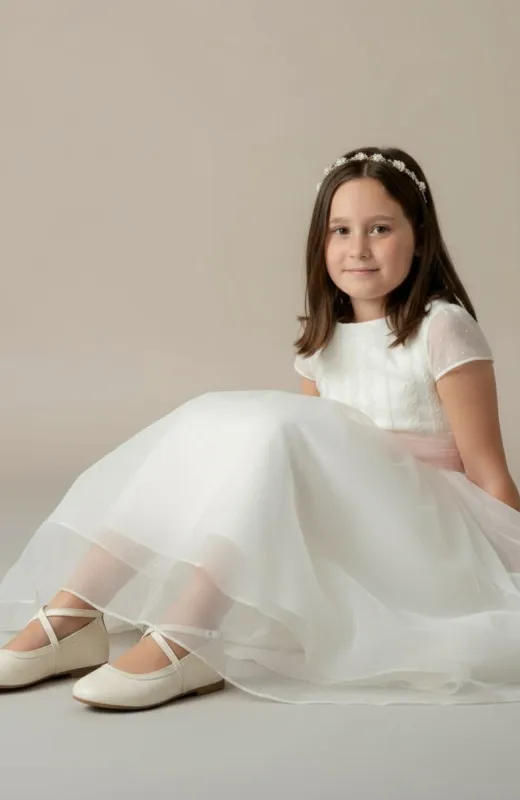 Zapatos de niña para Comunión color crudo Ana