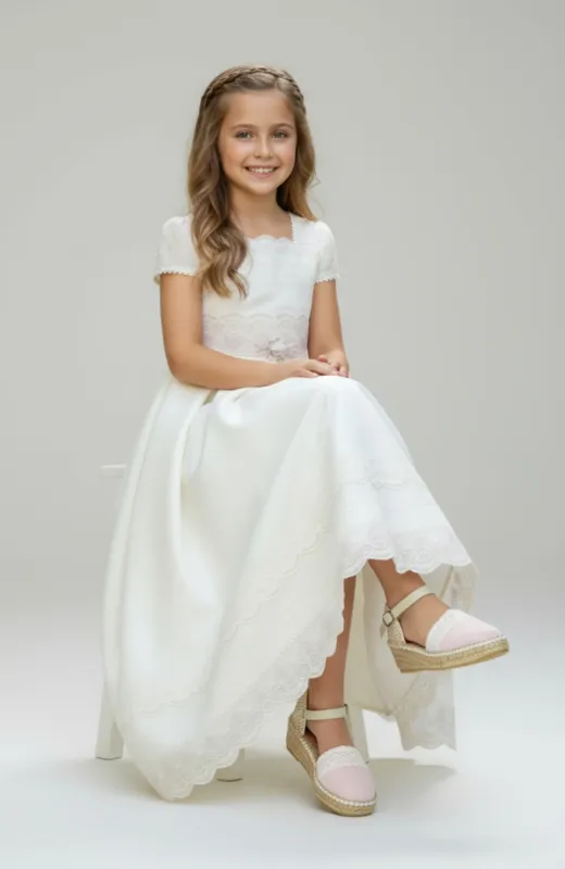 Esparteña niña lisa Zoysan rosa