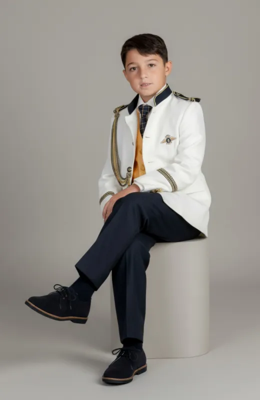 Zapatos de niño para vestir de ante marino Pepe