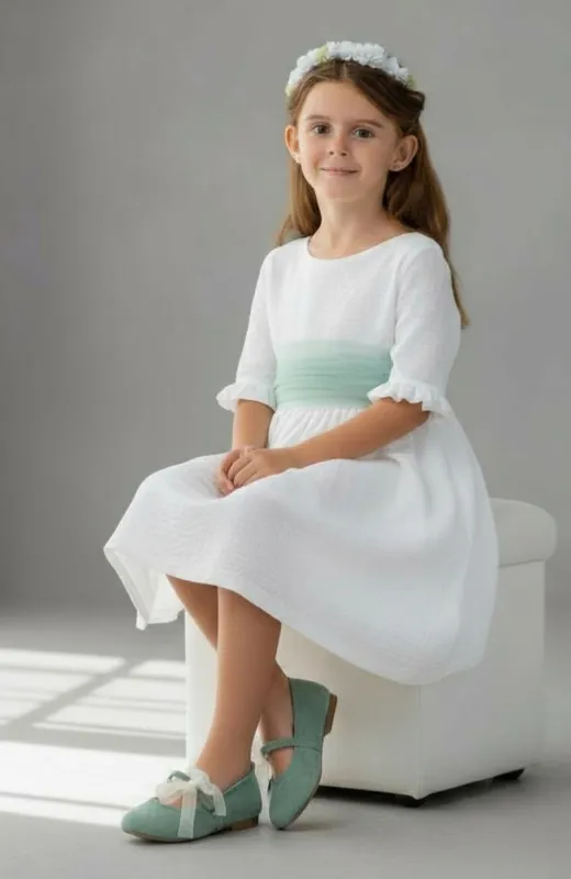 Zapatos de vestir para niña color verde Sofía