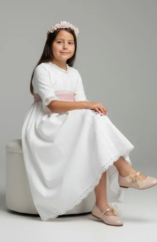 Zapatos de Ceremonia niña color rosa Sofía