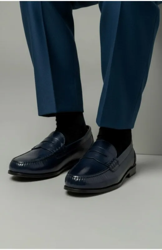 Zapato niño castellano azul