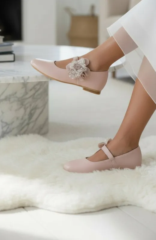 zapatos niña comunion rosas