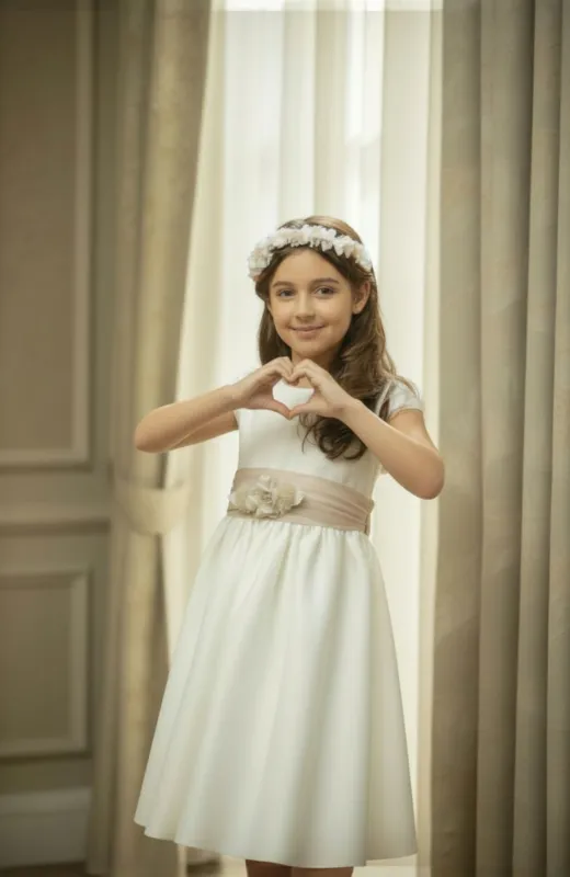 Vestido niña Ceremonia camel Elsa