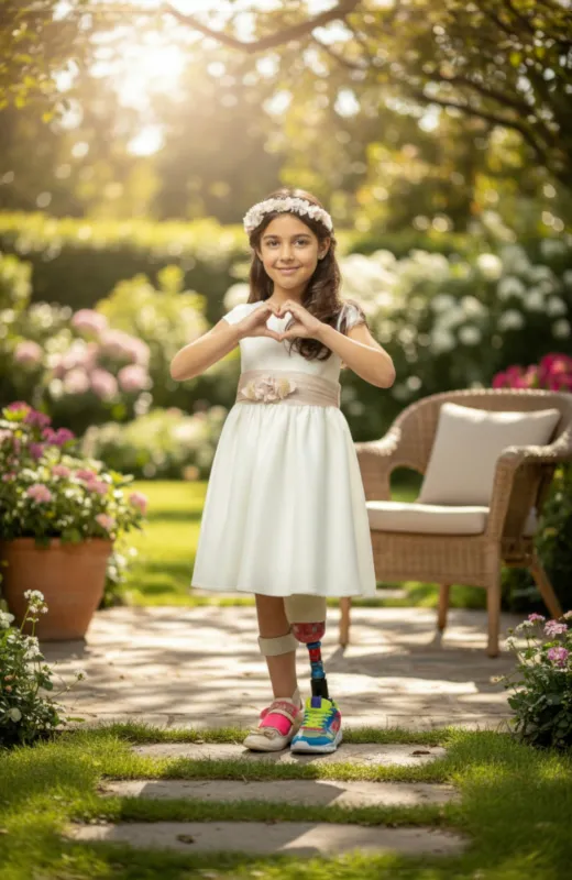 Vestido niña Ceremonia camel Elsa