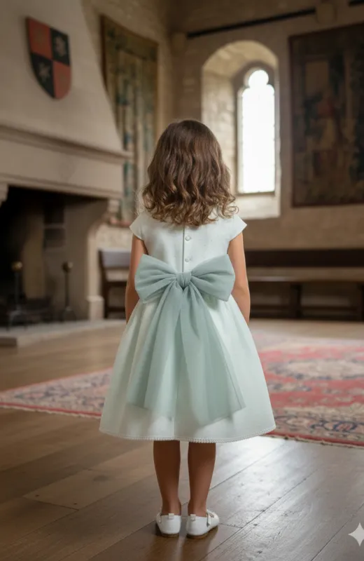 Vestido niña ceremonia Elsa verde