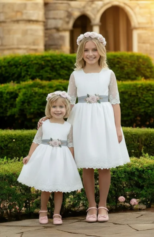 Vestido niña creemonia