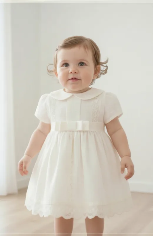 vestido bautizo lino