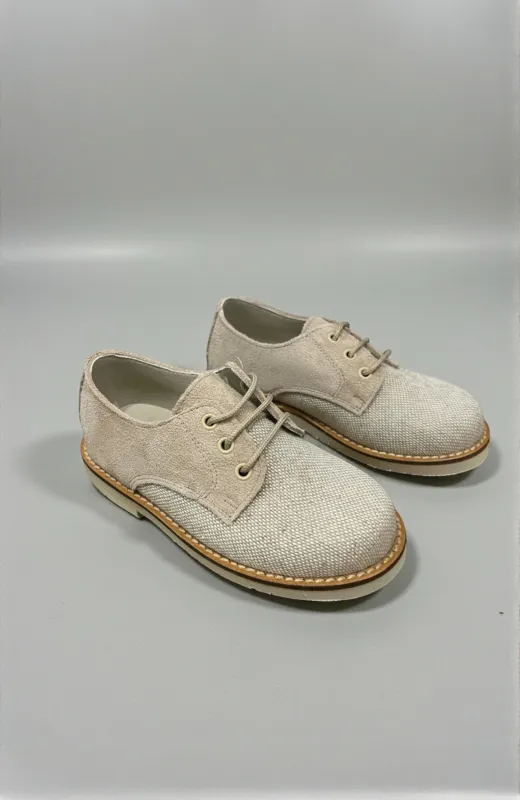 Zapatos de niño de ceremonia tostado LINO