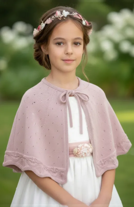 Capa niña ceremonia rosa Tarrasa