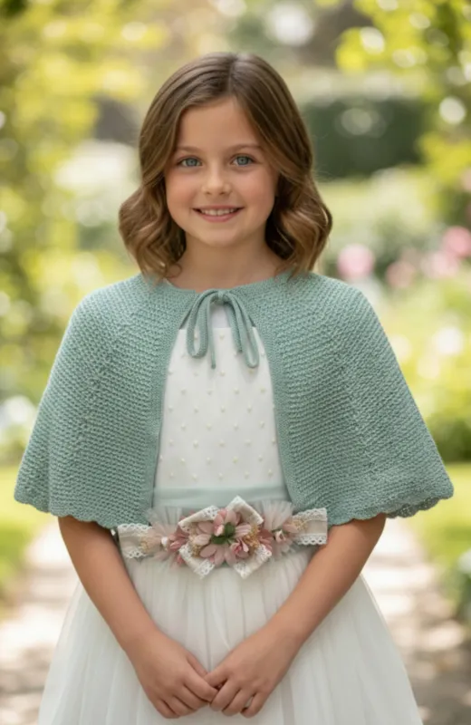 Capa niña ceremonia verde Zaragoza