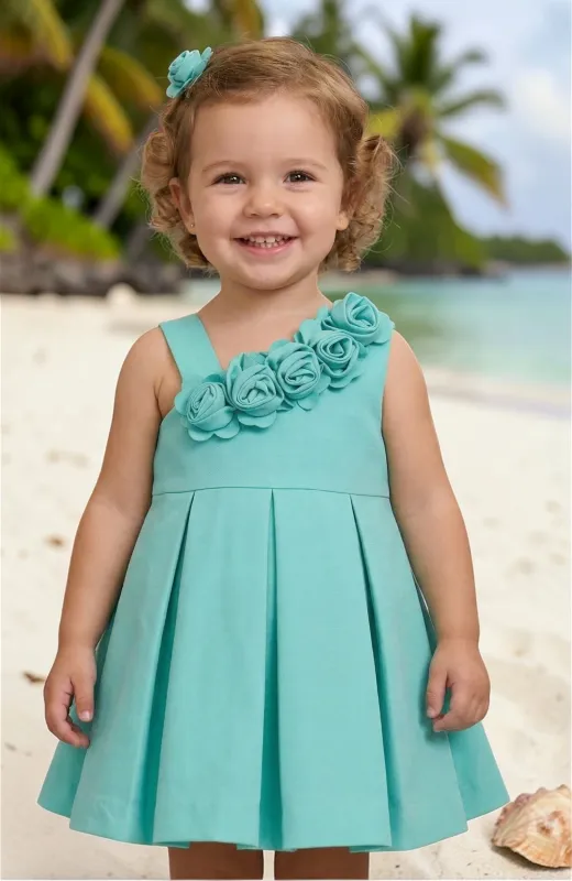 Vestido AbelandLula niña asimétrico Verdi