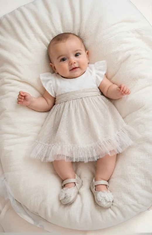 Vestido con braguita lino tul