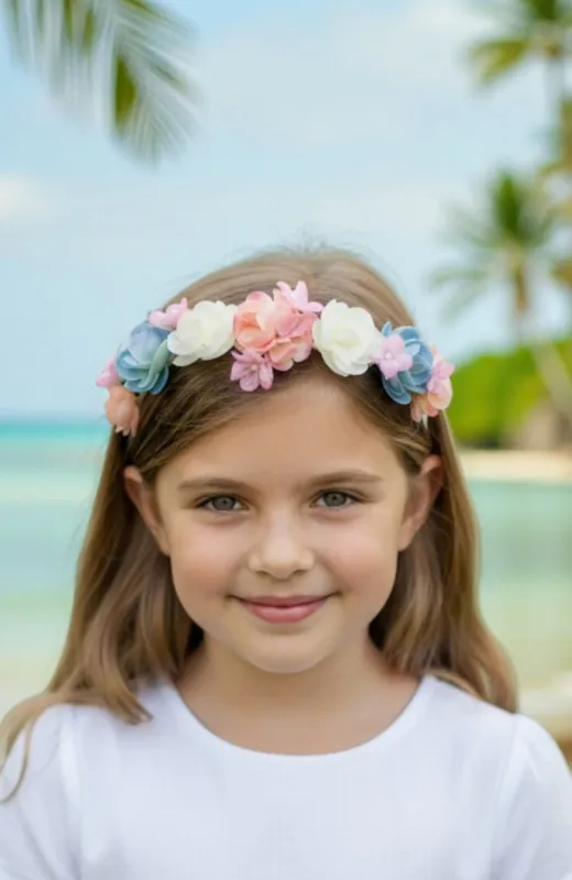 Corona niña Ceremonia flores Cacatúa