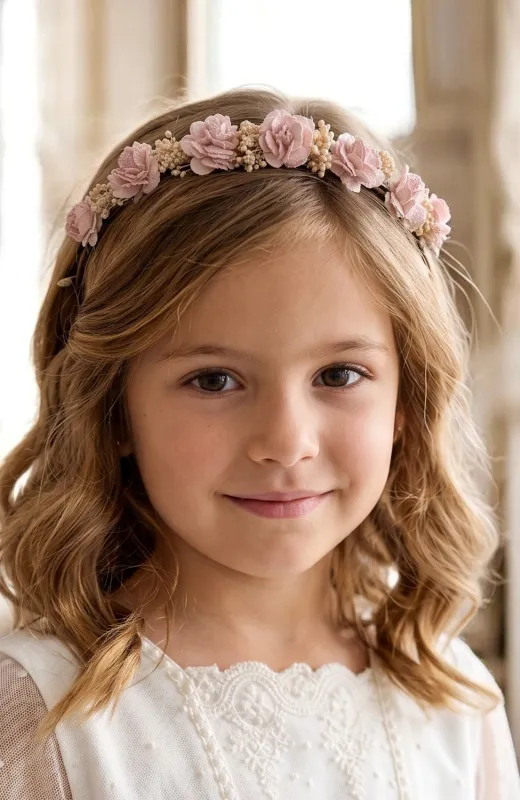 Corona flores niña Anochecer