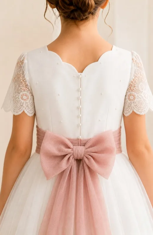 Vestido de Comunión Coral