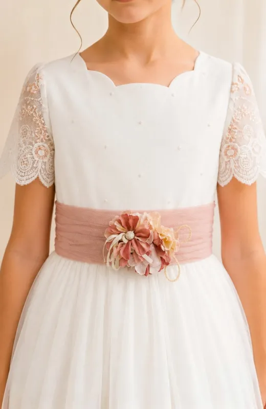Vestido de Comunión Coral
