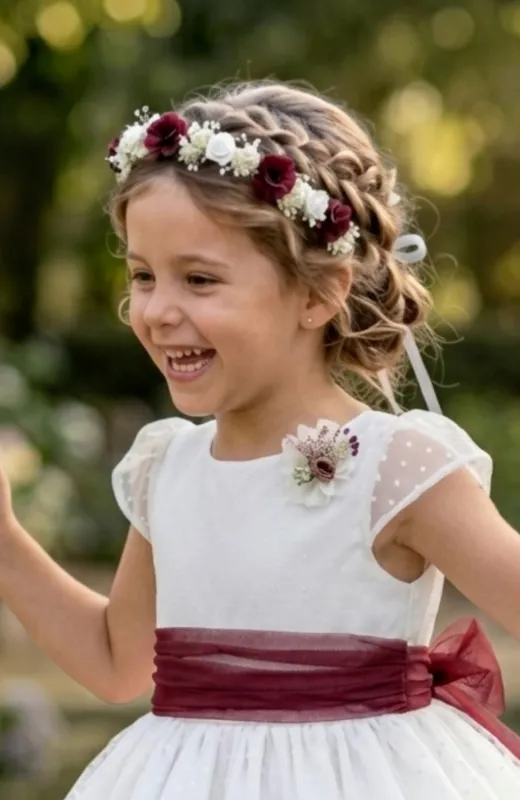 Corona niña flores ceremonia