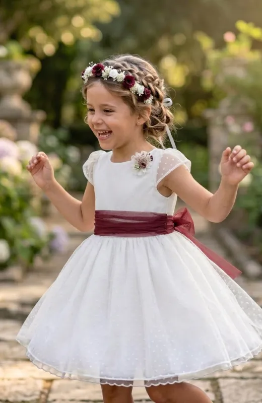 Vestido niña ceremonia Grana