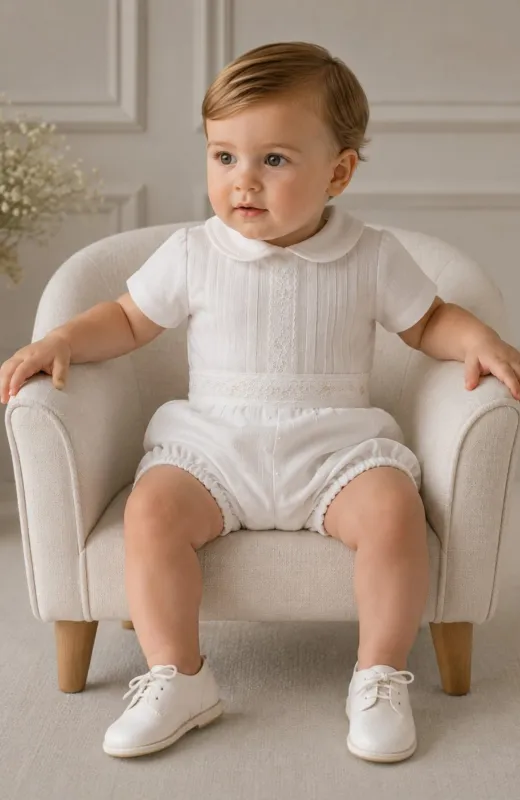 Traje de Bautizo de batista inglesa Cirro