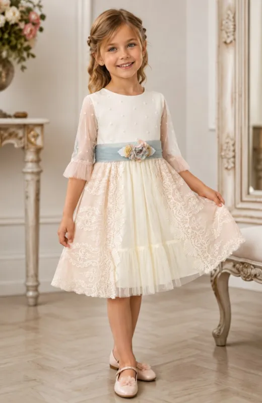 Vestido niña ceremonia bordado Jimena