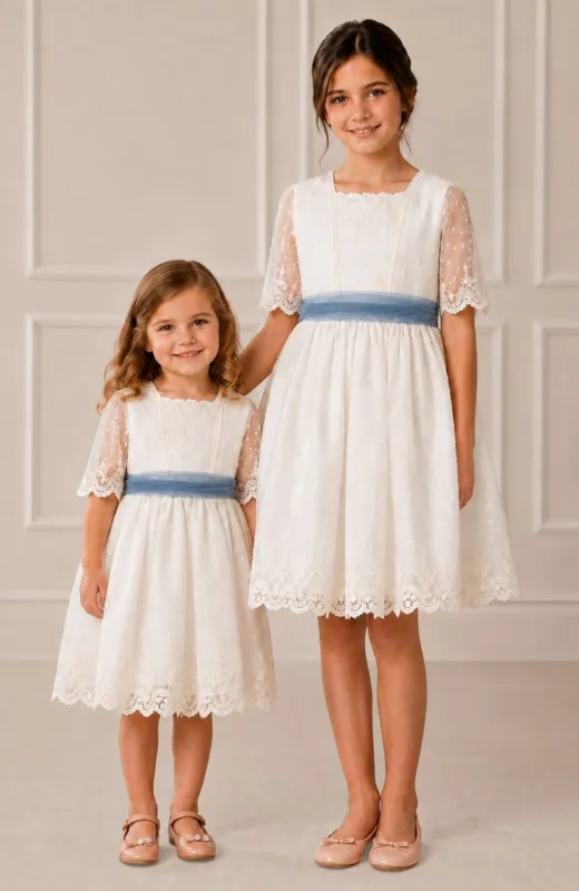 Vestido niña ceremonia azul Kiara