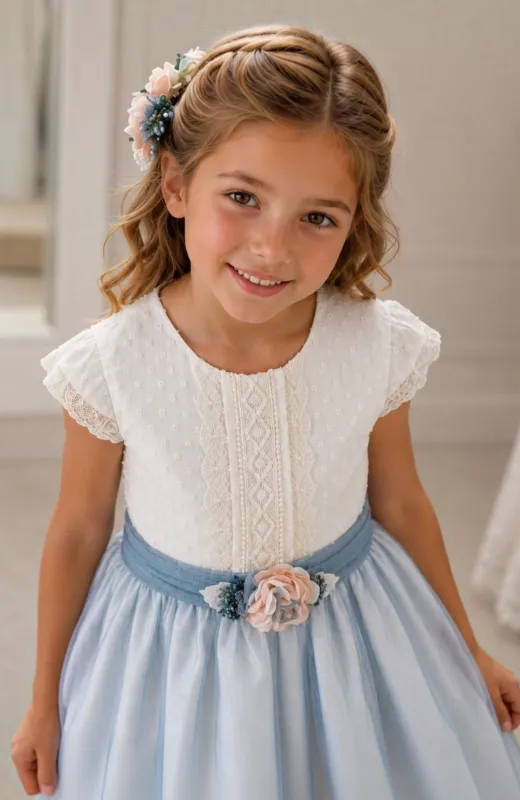 Vestido niña ceremonia azul Yuncos