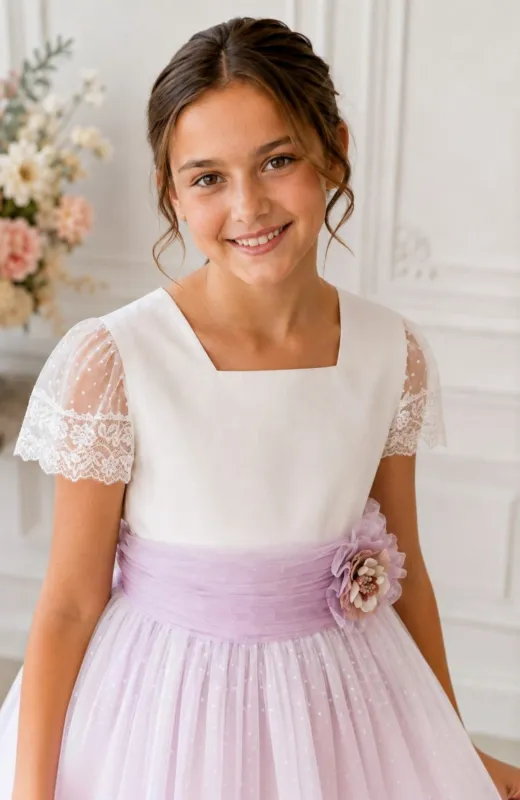 Vestido de niña de Comunión Ambar