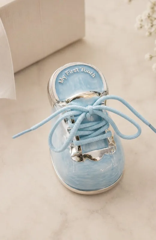 Cajita zapato primeros dientes azul