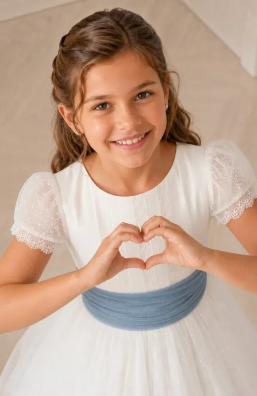 Vestido de Comunión niña Plata