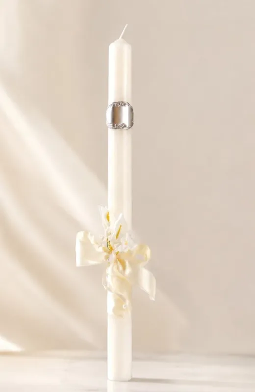 Vela Bautizo personalizable decorada