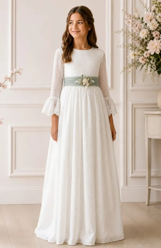 Vestido Comunion outlet french verde