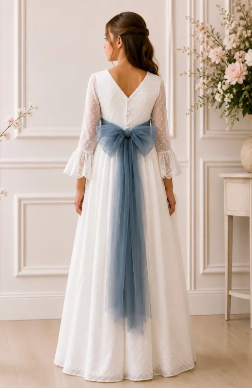 Vestido Comunión outlet Fench azul