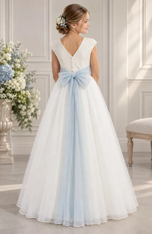 Vestido niña Comunión outlet capa fajin hielo As