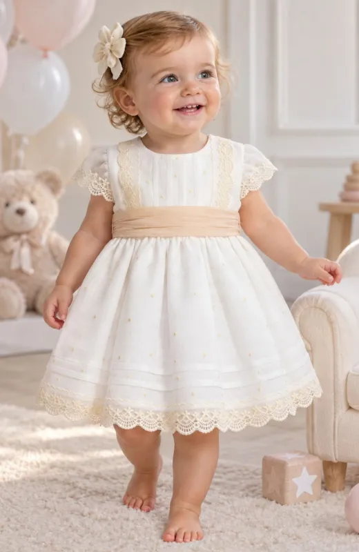 Vestido Bautizo batista inglesa bordada Avila