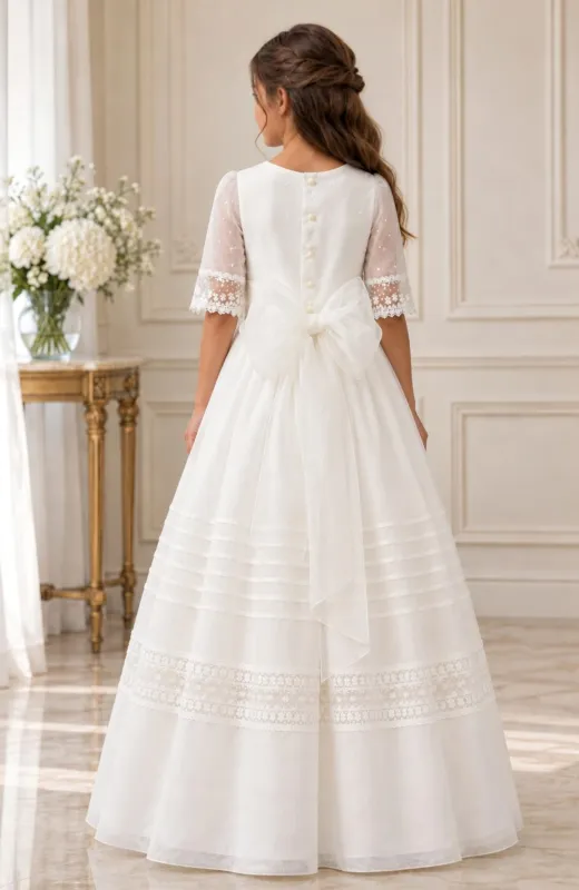 Vestido Comunión clásico blanco Celia