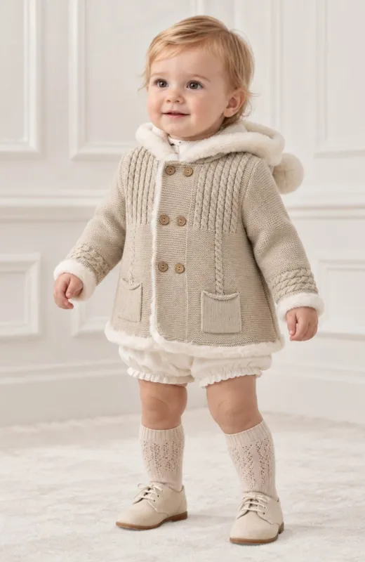 Chaquetón bebe lanita tostado Quita