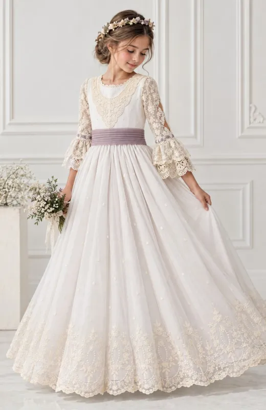 Vestido Comunión bordado Rute