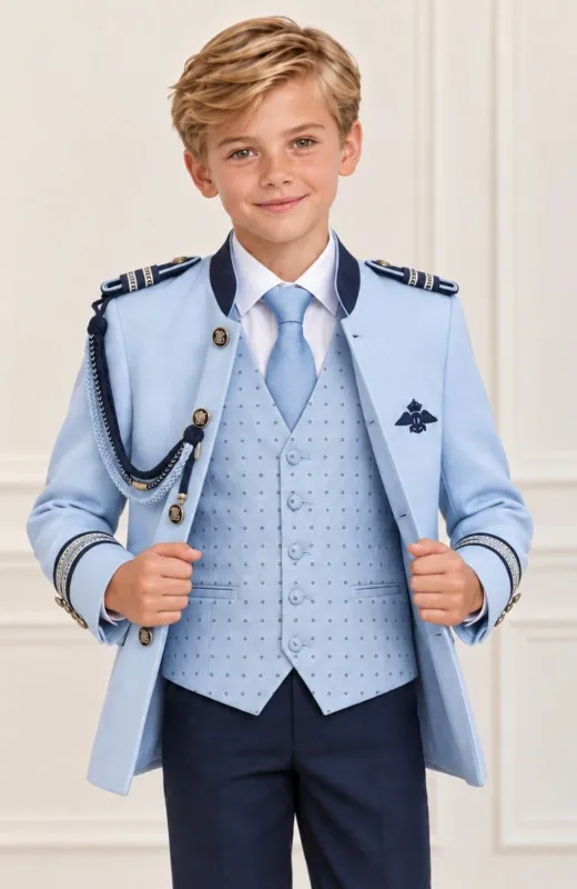Traje de Comunión Almirante Esteban celeste