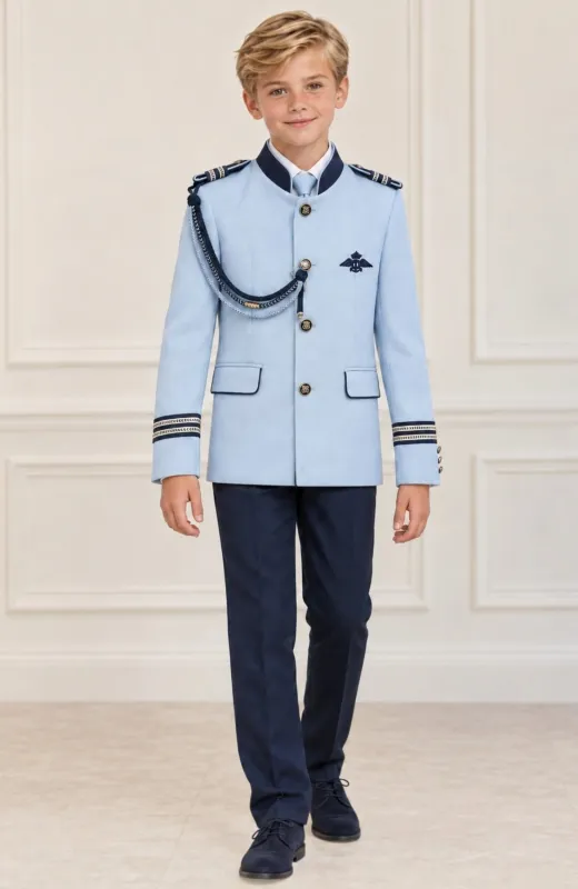 Traje de Comunión Almirante Esteban celeste