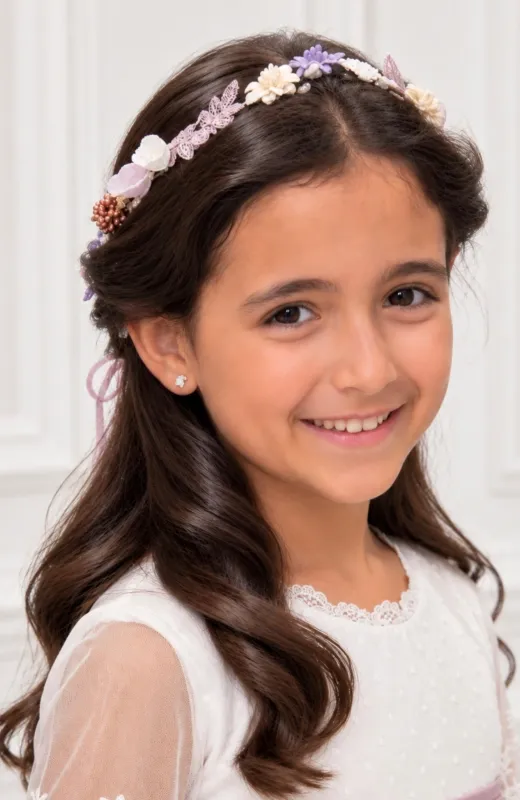 Corona niña flores ceremonia