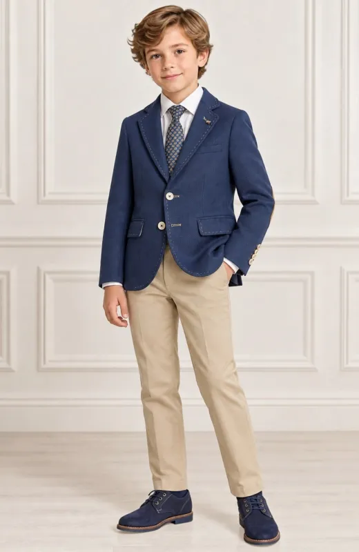 Chaqueta americana niño ceremonia marino Carlo