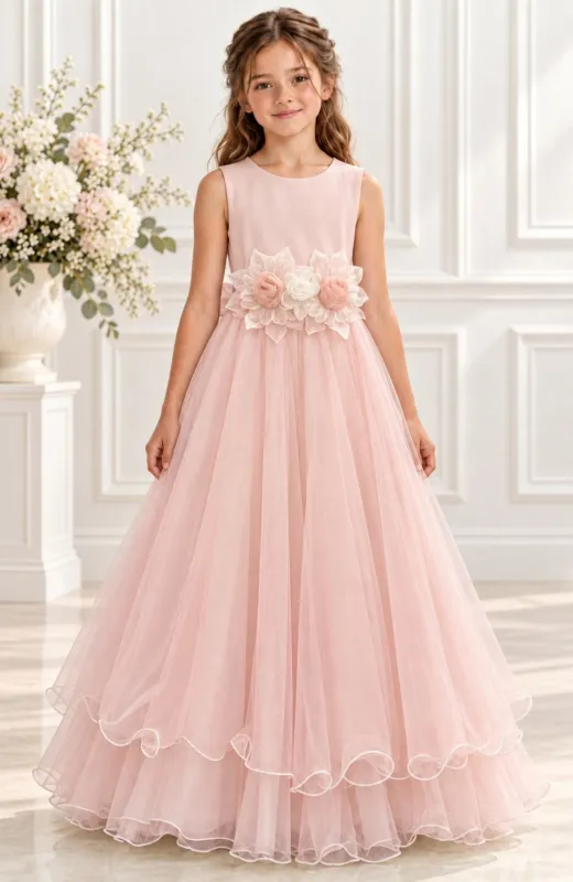 Vestido de Comunión niña Mimilu rosa