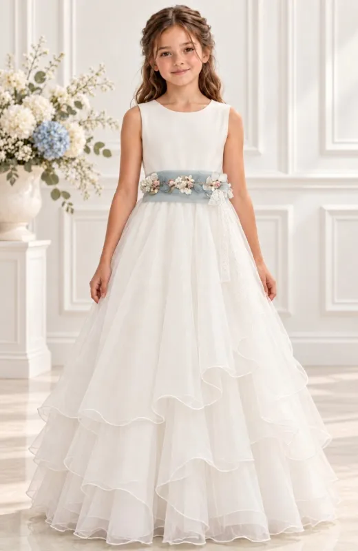 Vestido de Comunión niña Mimilu verde