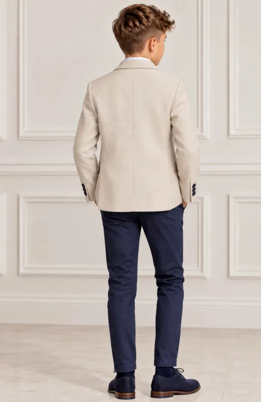 Chaqueta Americana de niño Oxford tostado