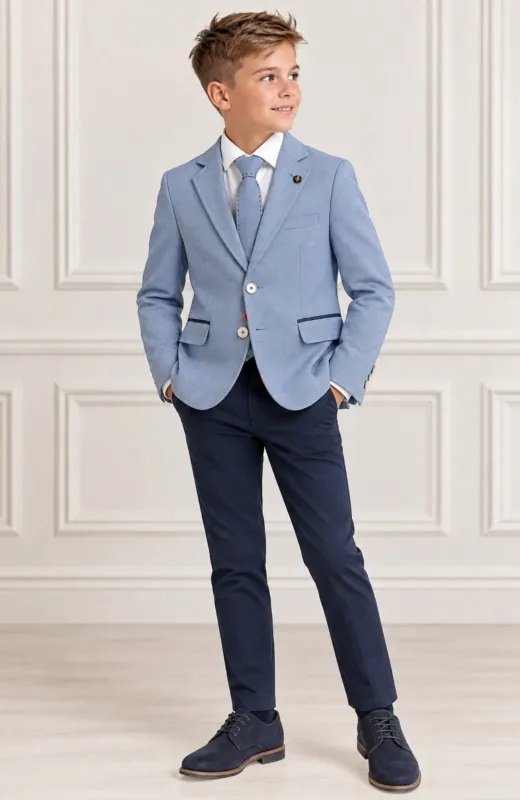 Chaqueta americana niño ceremonia azul Paolo
